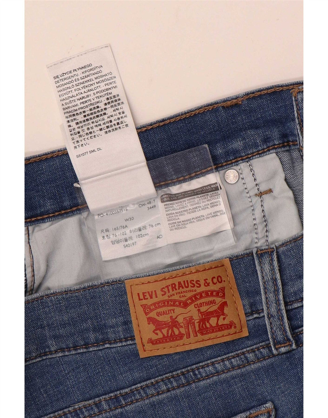 Levi's Short en Jean W30 Femme Bleu Moyen Coton