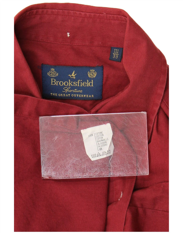 Brooksfield Chemise Homme Taille 39 Coton Marron Moyen