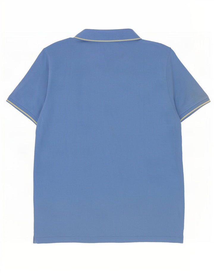 Crew Clothing Polo Homme Coton Rayé Bleu Moyen