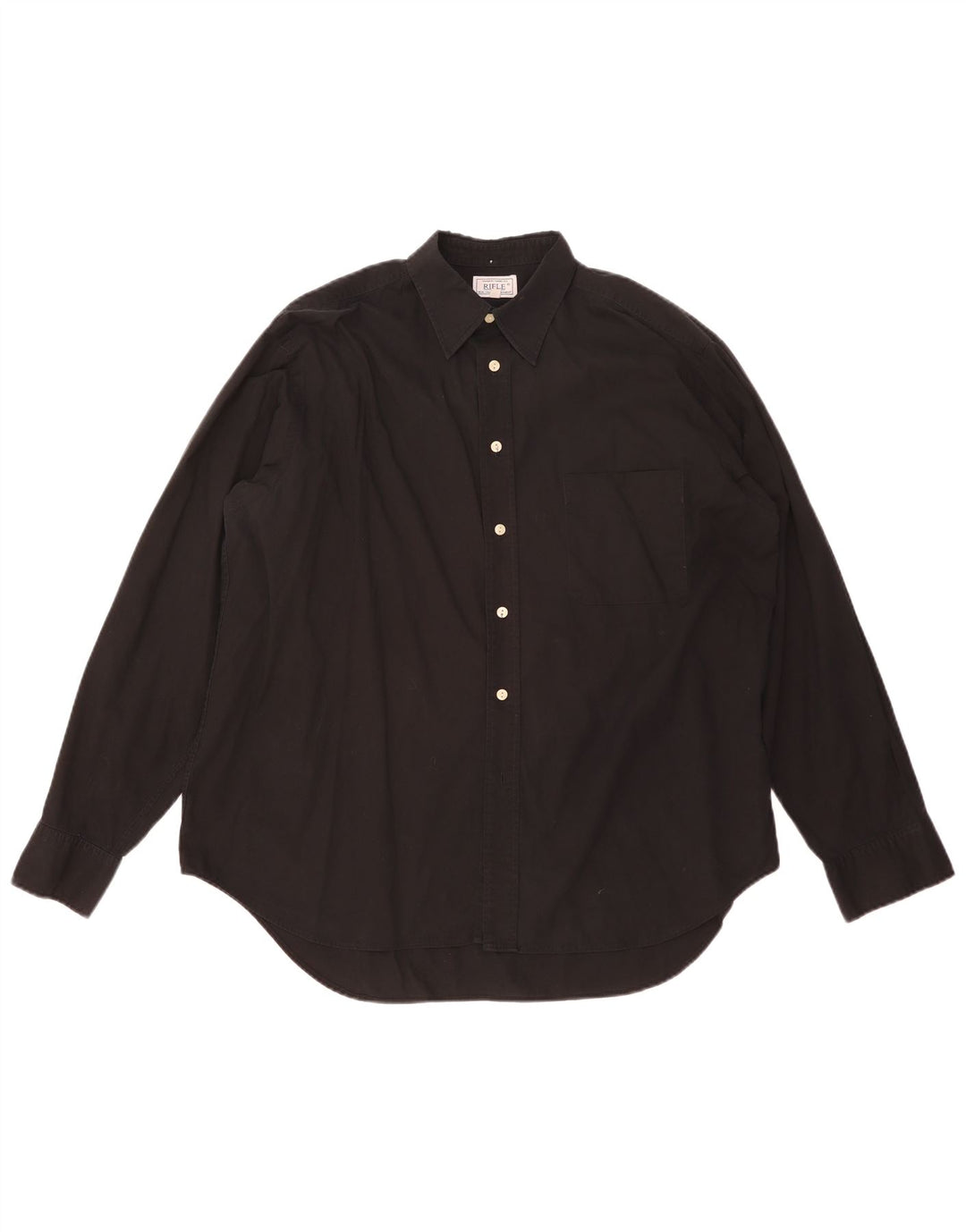 Rifle Chemise coupe décontractée pour homme en coton noir moyen