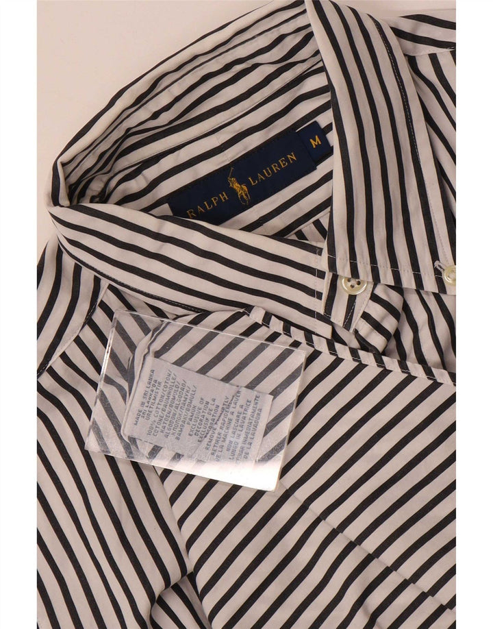 Ralph Lauren Chemise homme en coton à fines rayures blanches moyennes