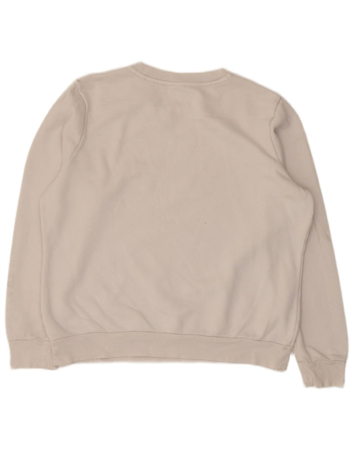 Puma Sweat-shirt graphique pour homme en coton blanc Taille L