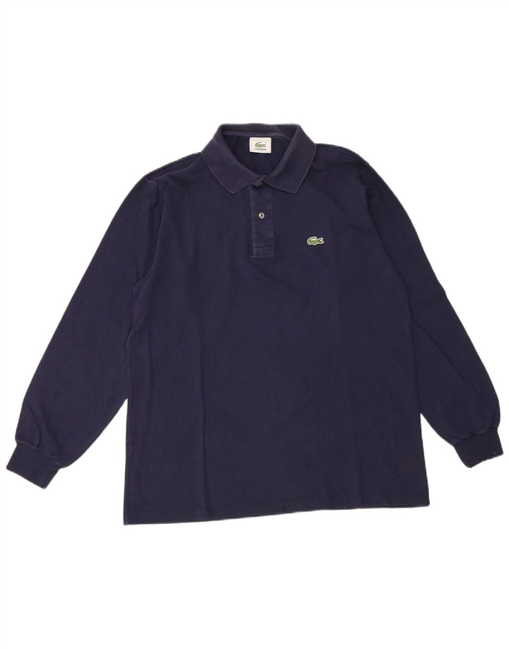 Lacoste Polo à manches longues pour homme Taille 4 Bleu marine moyen