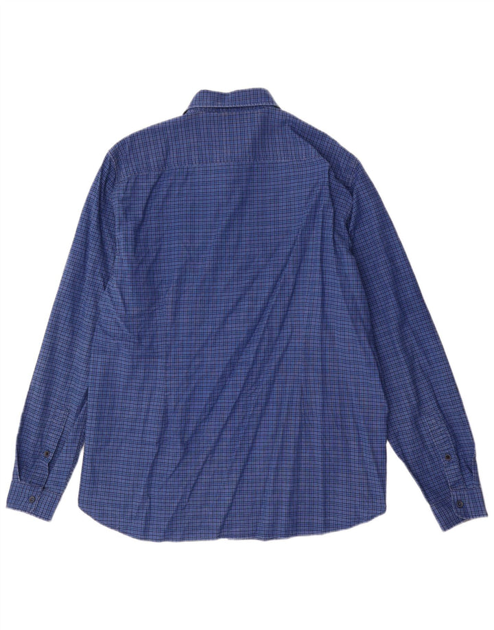 S.Oliver Chemise Homme XL Bleu Carreaux Coton