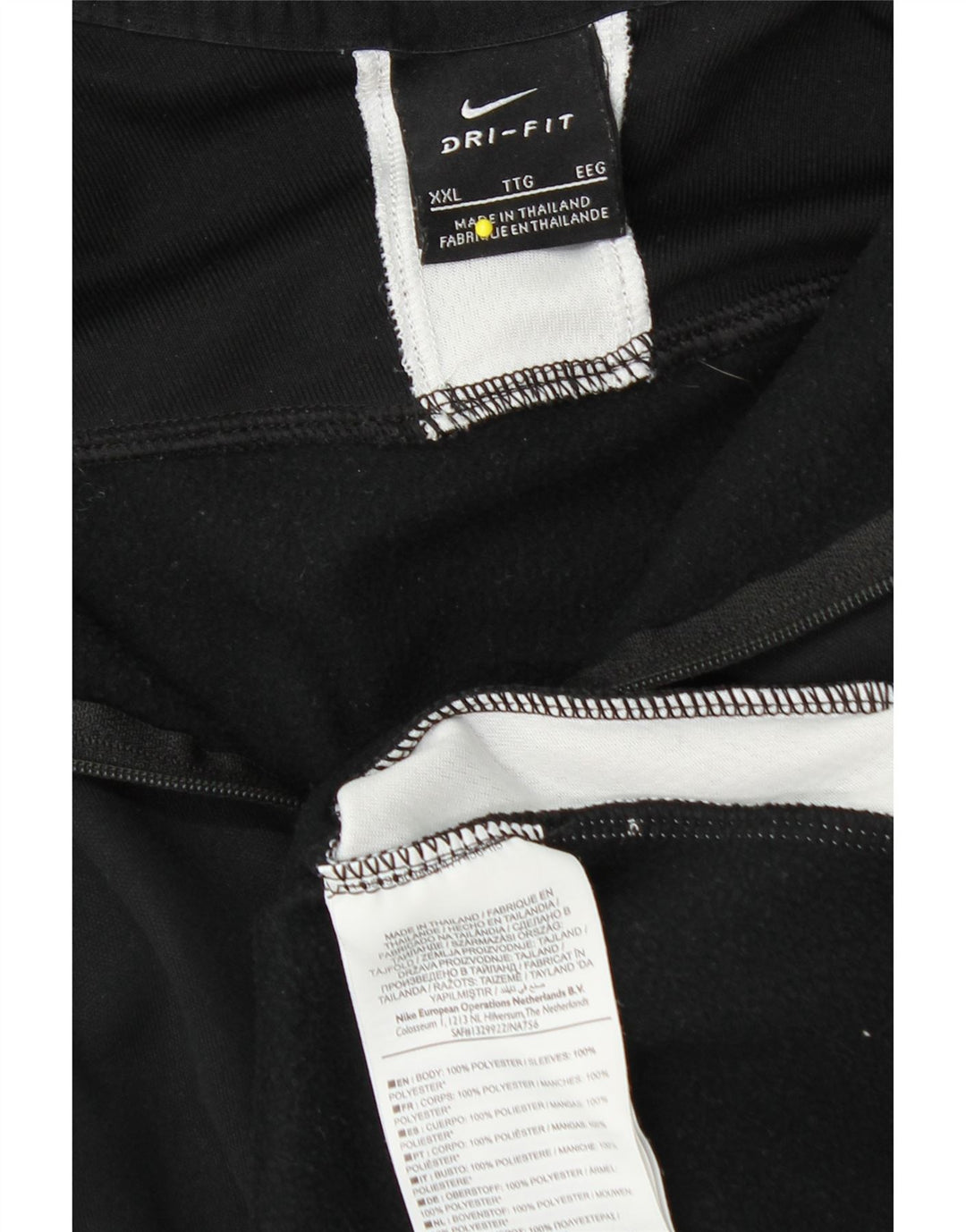 NIKE Haut de survêtement Dri Fit à col zippé pour homme 2XL Noir Colorblock