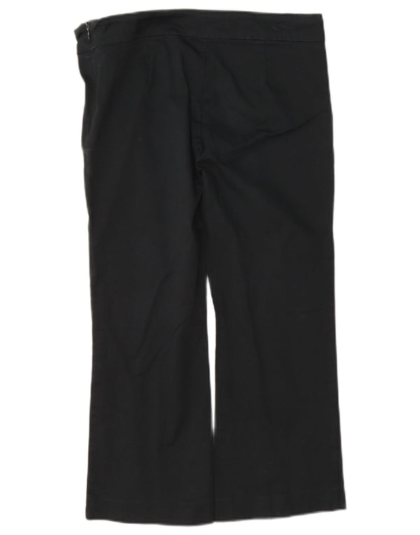 Zara Pantalon Capri Femme EU 36 XS W26 L22 Bleu Marine Coton