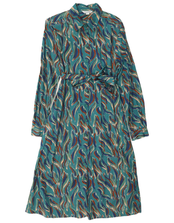 Country Collection Robe chemise à manches longues pour femme UK 14 Turquoise moyen