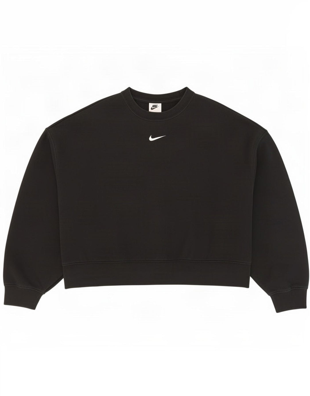 Nike Sweat-shirt surdimensionné pour femme UK 10 Petit coton noir