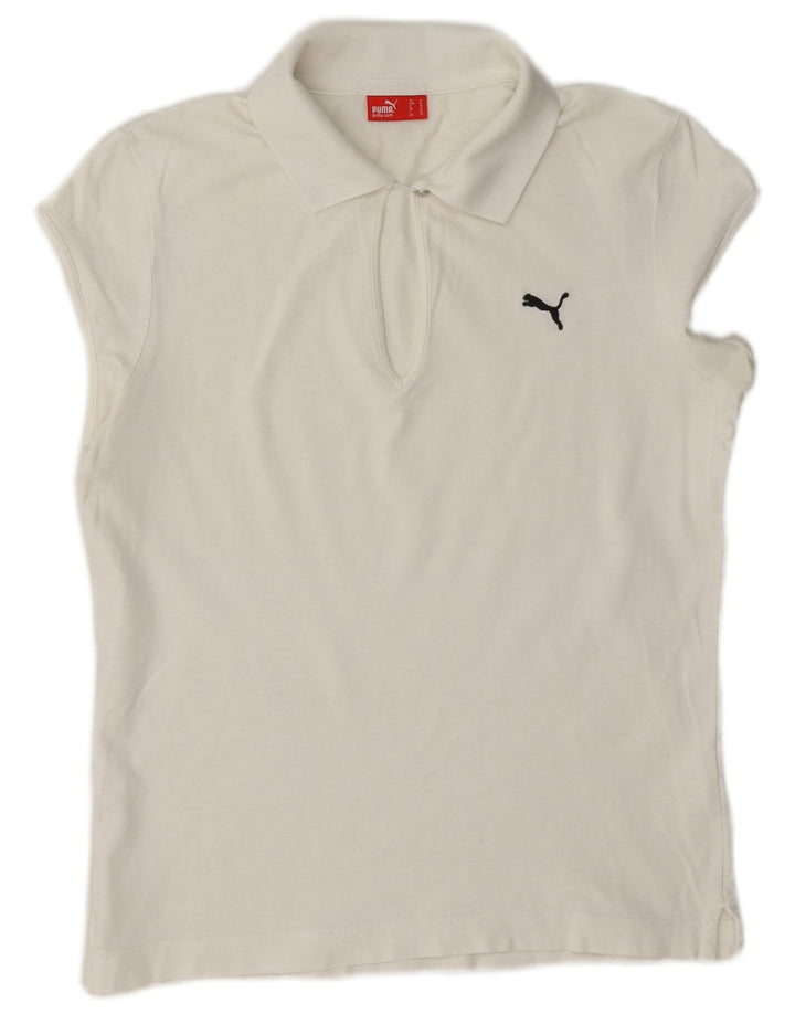 Puma Polo Femme UK 12 Medium Blanc