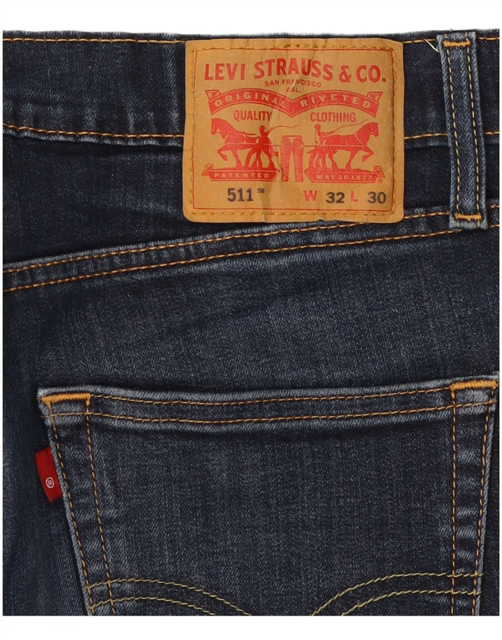 Levi's Jean Slim 511 Homme W32 L30 Bleu Marine Coton