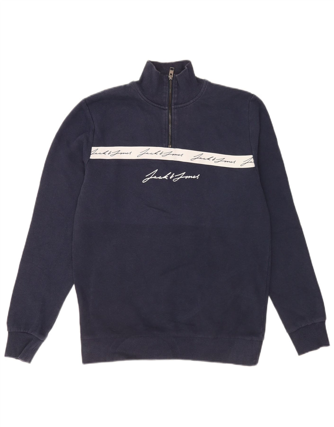 Jack & Jones Sweat-Shirt Graphique Homme Bleu Marine Moyen Colourblock
