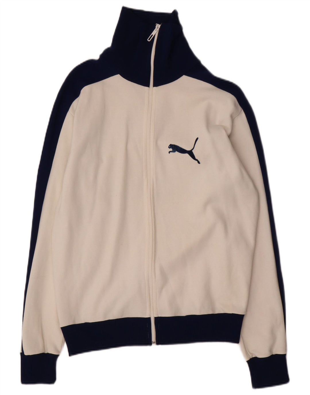 Puma Veste de survêtement graphique pour femme UK 16 Large Blanc Colorblock