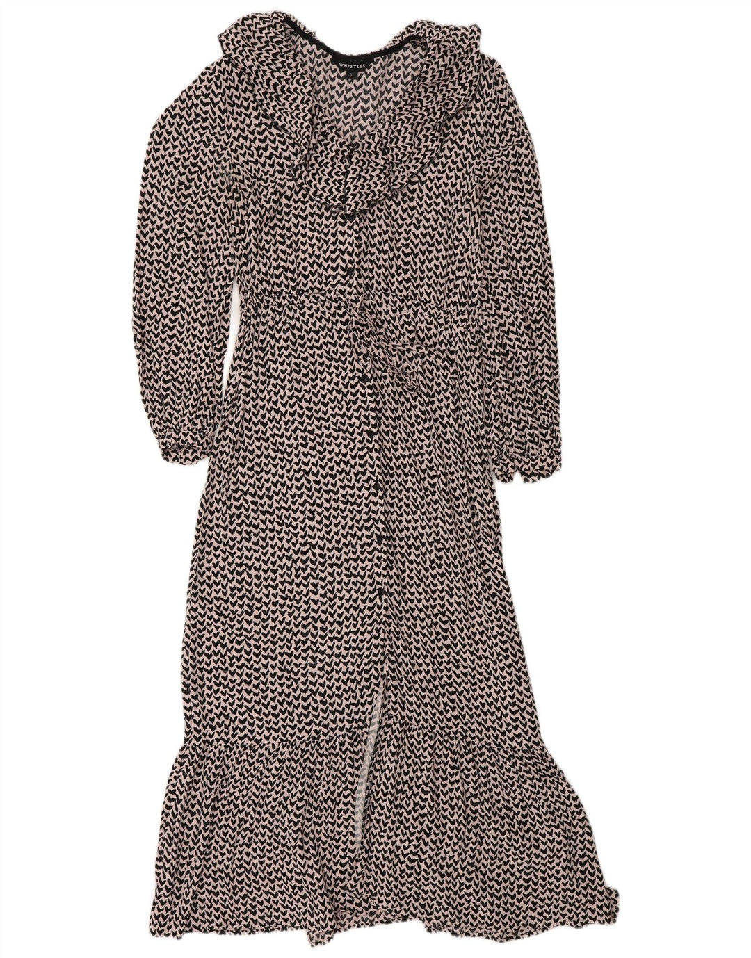 Whisper Robe longue à motif abstrait pour femme UK 10 Petite Viscose Rose