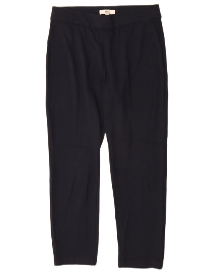 Marks & Spencer Leggings Femme UK 12 Medium Bleu Marine Viscose
