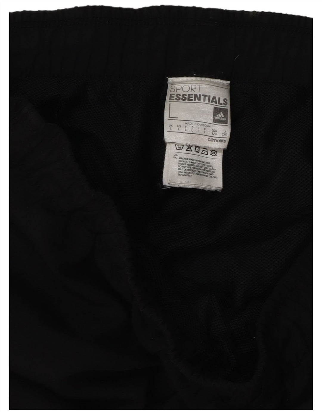 Adidas Short de sport pour homme Large Noir Polyester
