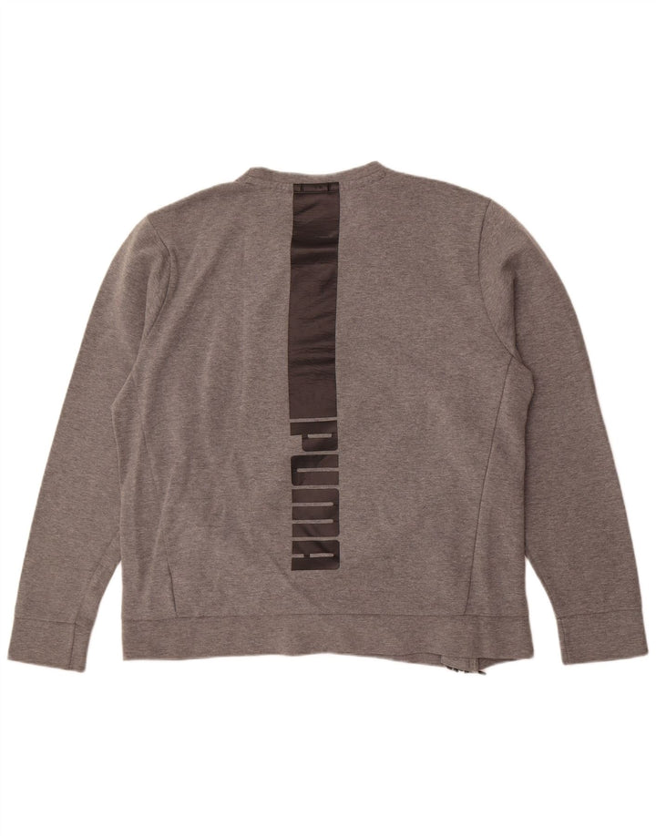 Puma Sweat-shirt graphique pour homme XL Gris Coton