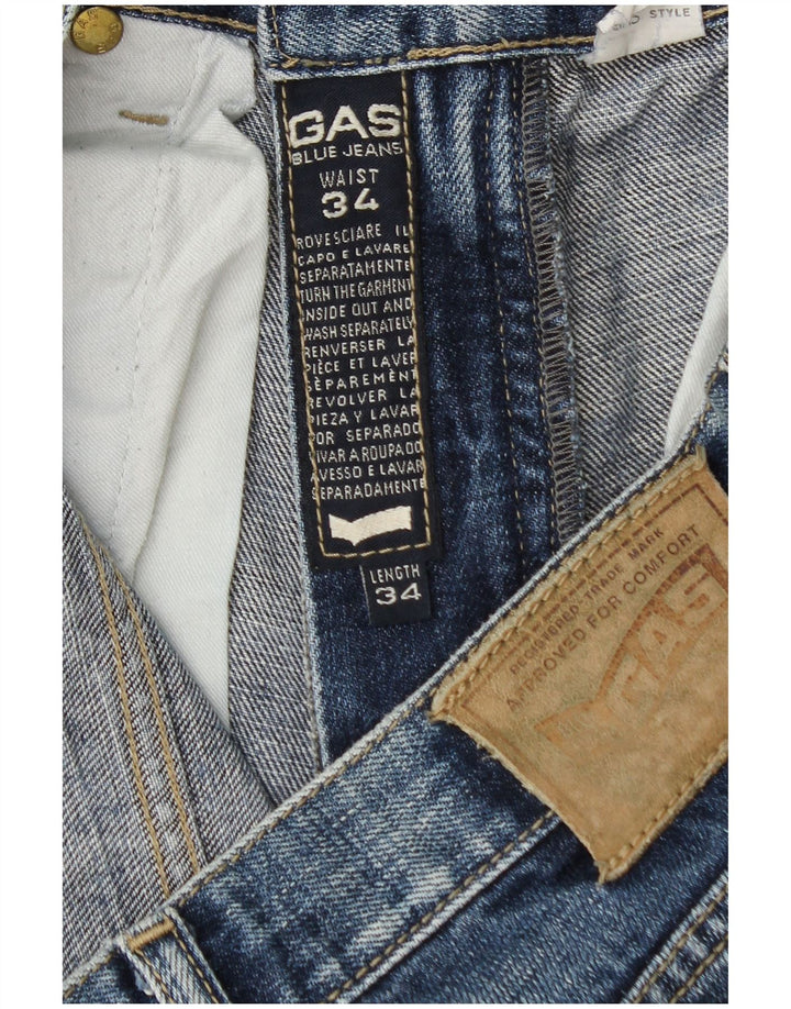 Gas Jean Bootcut Homme W34 L34 Bleu Coton