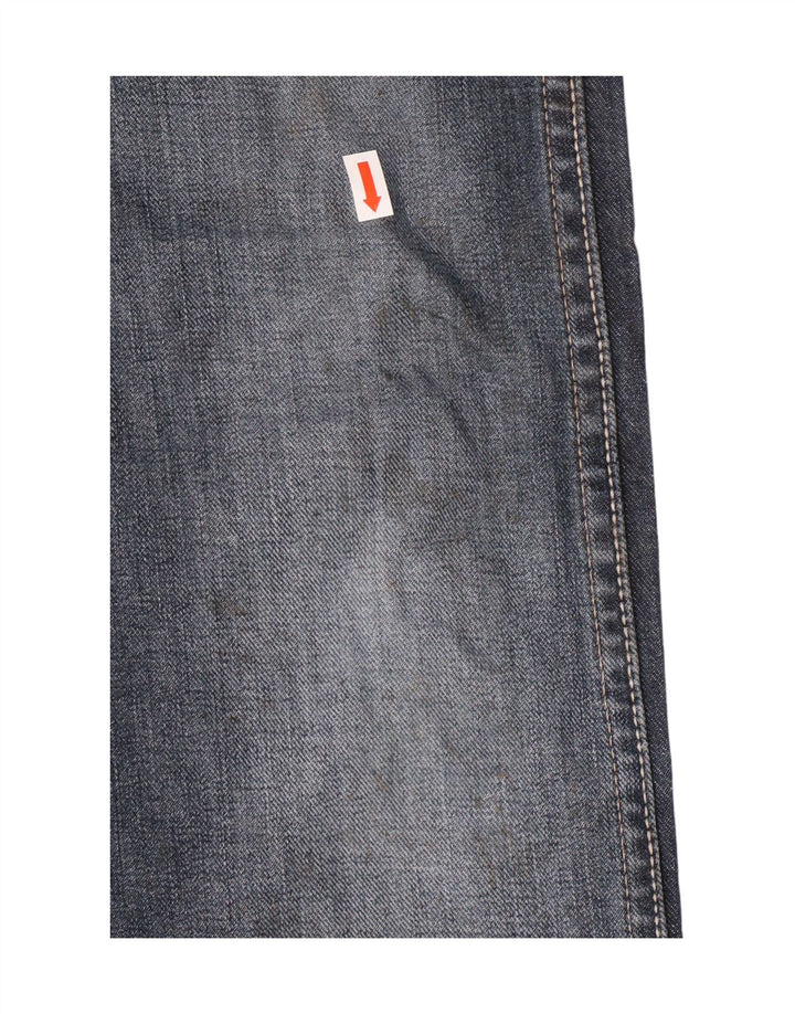 WRANGLER Womens Crank Straight Jeans W33 L31 Blue Cotton