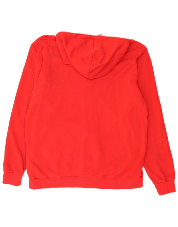 Puma Mens Graphic Zip Hoodie Sweater XL Red Cotton