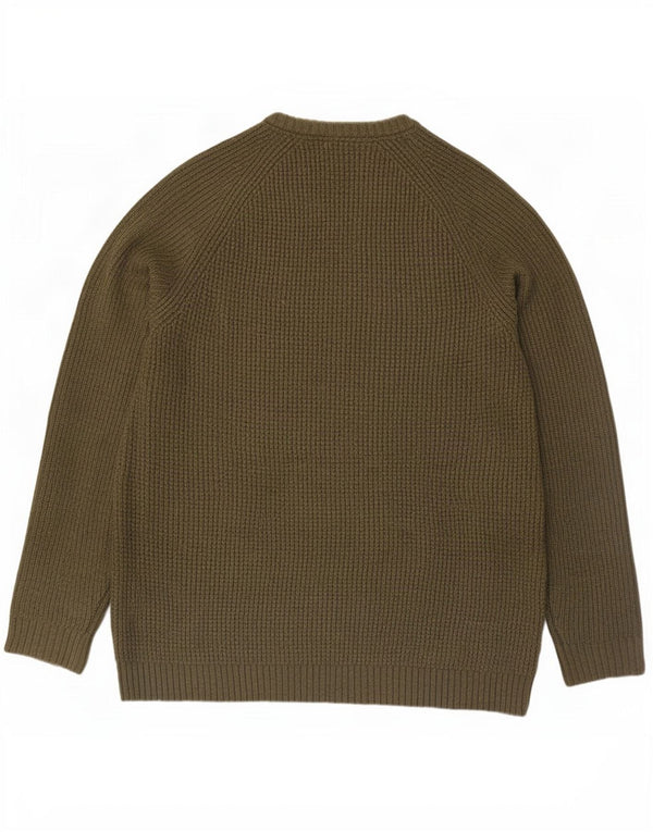 Fat Face Pull à col rond pour homme 3XL Kaki Acrylique