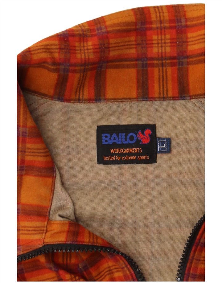 BAILO Chemise ample en flanelle pour homme à carreaux orange