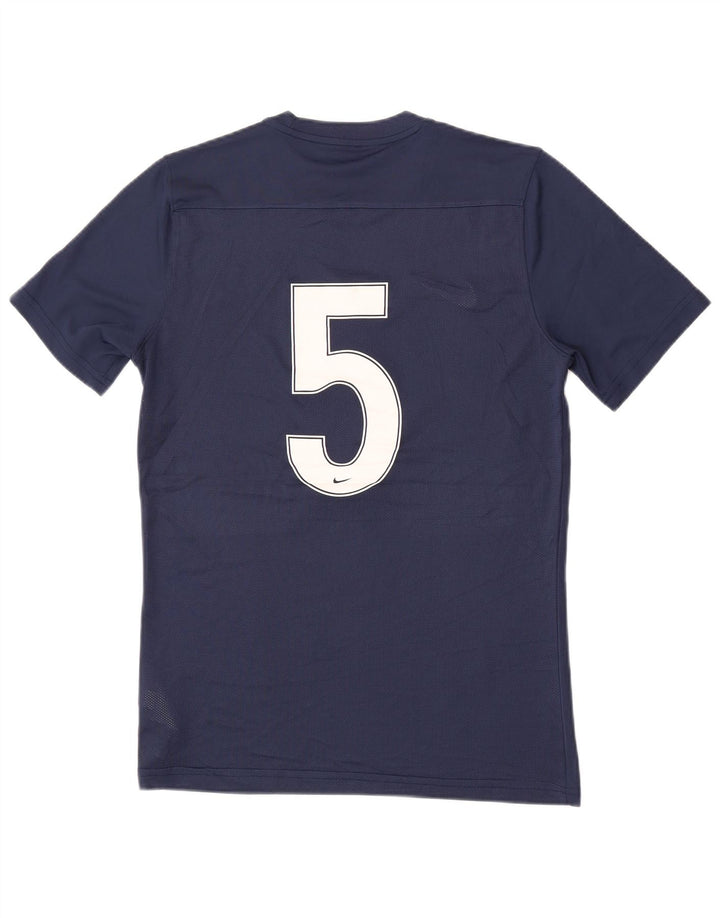 Nike Homme Dri Fit Graphic T-Shirt Haut Bleu Marine Moyen Polyester