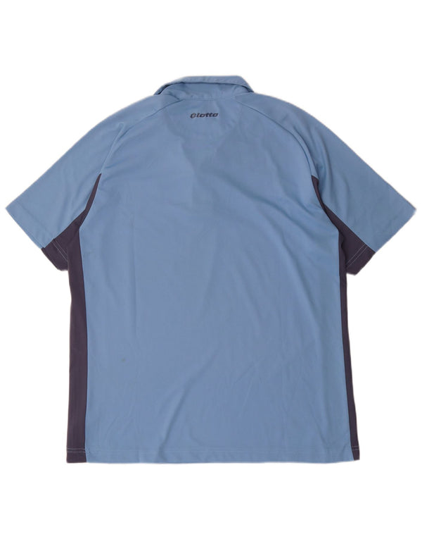 Lotto Polo Col Zippé Homme XL Bleu Colorblock Polyester