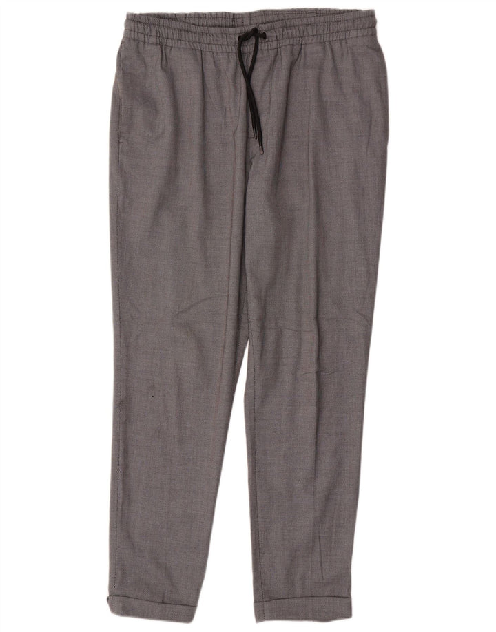 Pantalon Chino Slim Femme Zara Large W32 L28 Gris Polyester