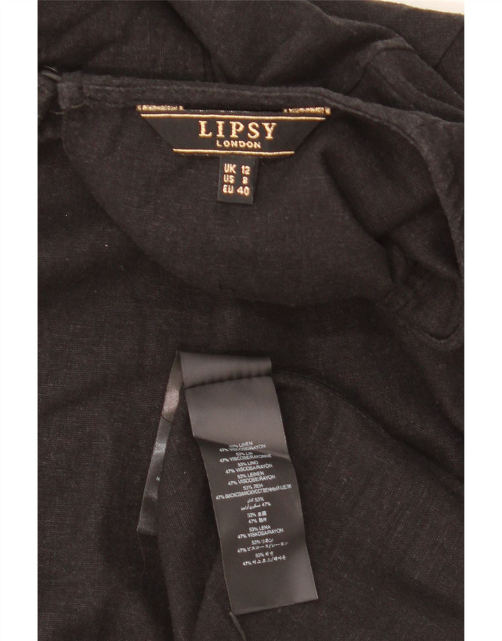 Lipsy Robe droite pour femme UK 42 Lin noir moyen