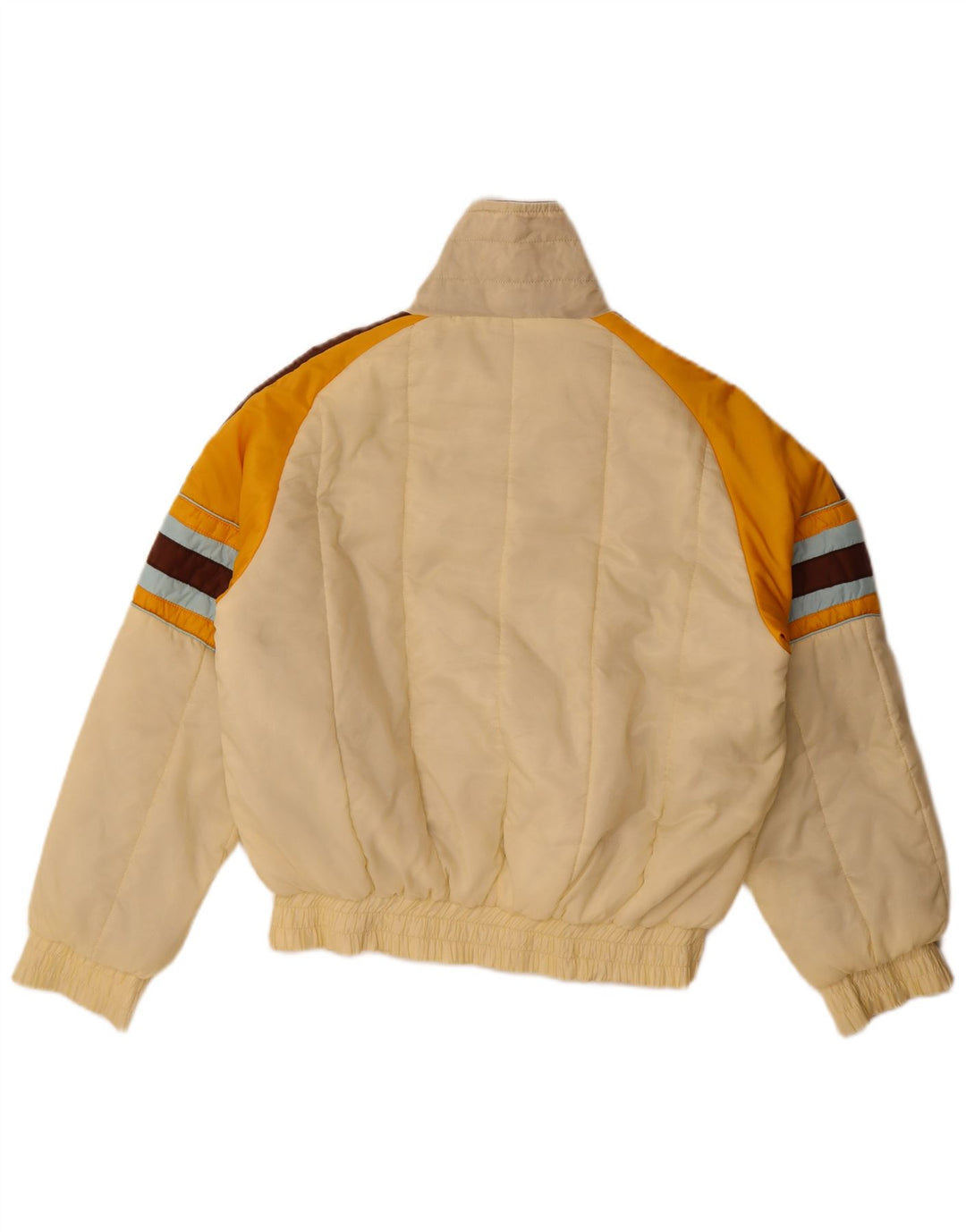 veste rembourrée homme vintage UK 40 Grand nylon colorblock beige