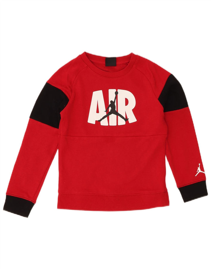 Jordan Sweat-shirt graphique pour garçon 6-7 ans, grand color block rouge