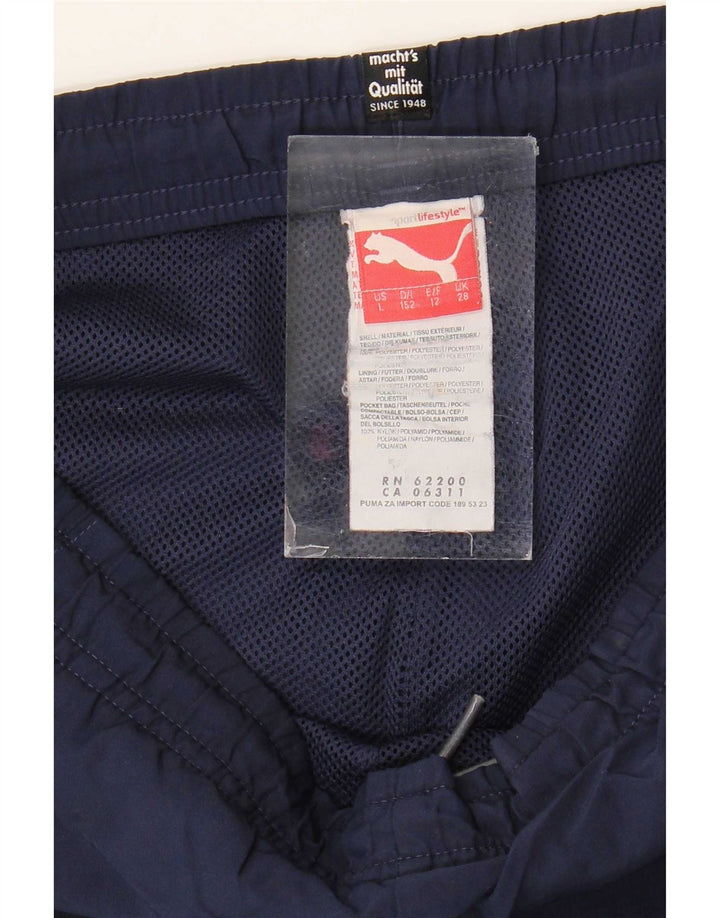 Puma Short de Sport Graphique Garçon 13-14 ans Bleu Marine Polyester