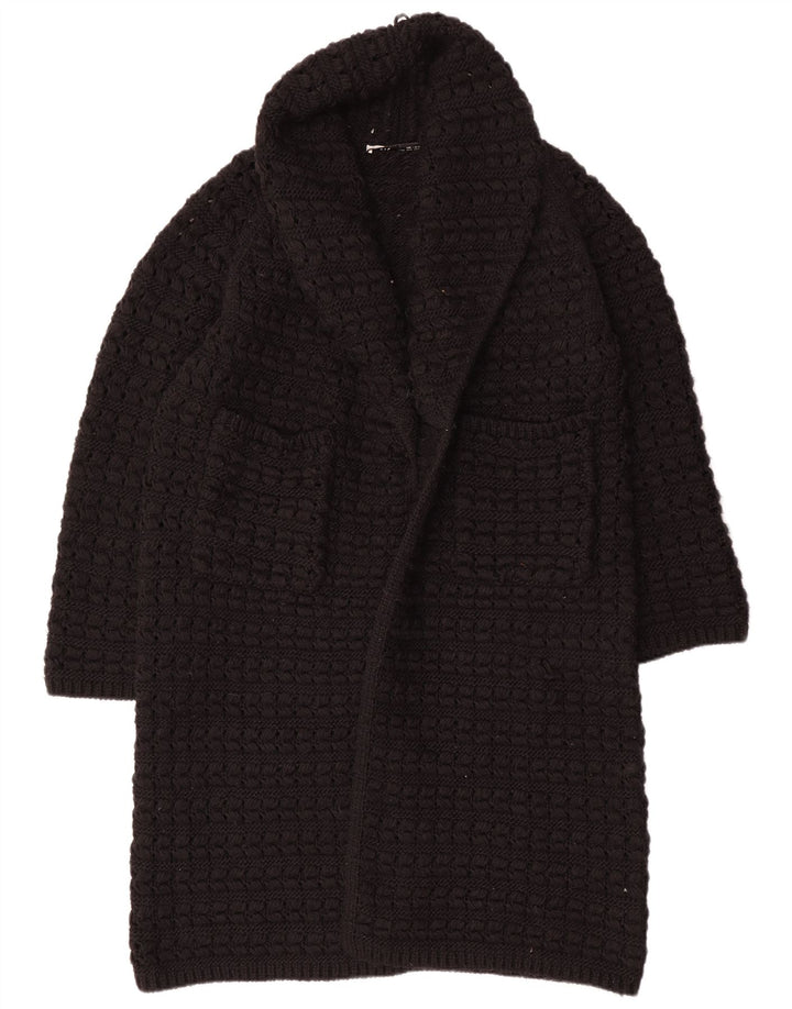Zara Cardigan ouvert surdimensionné pour femme UK 14 Noir moyen