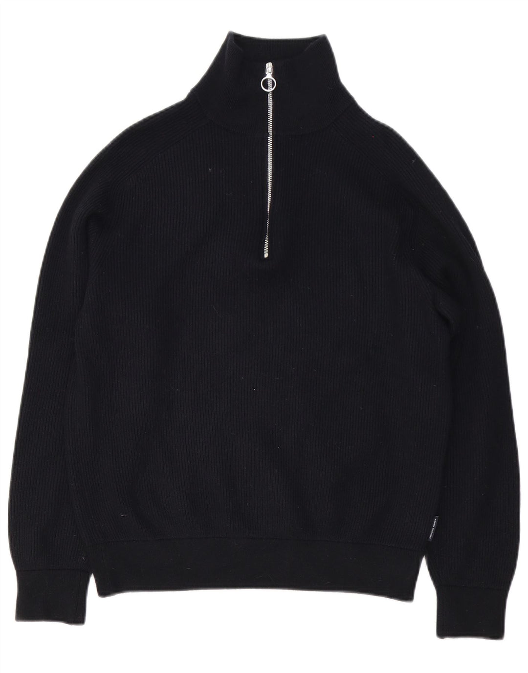 Armani Exchange Pull à col zippé pour homme en coton noir Large