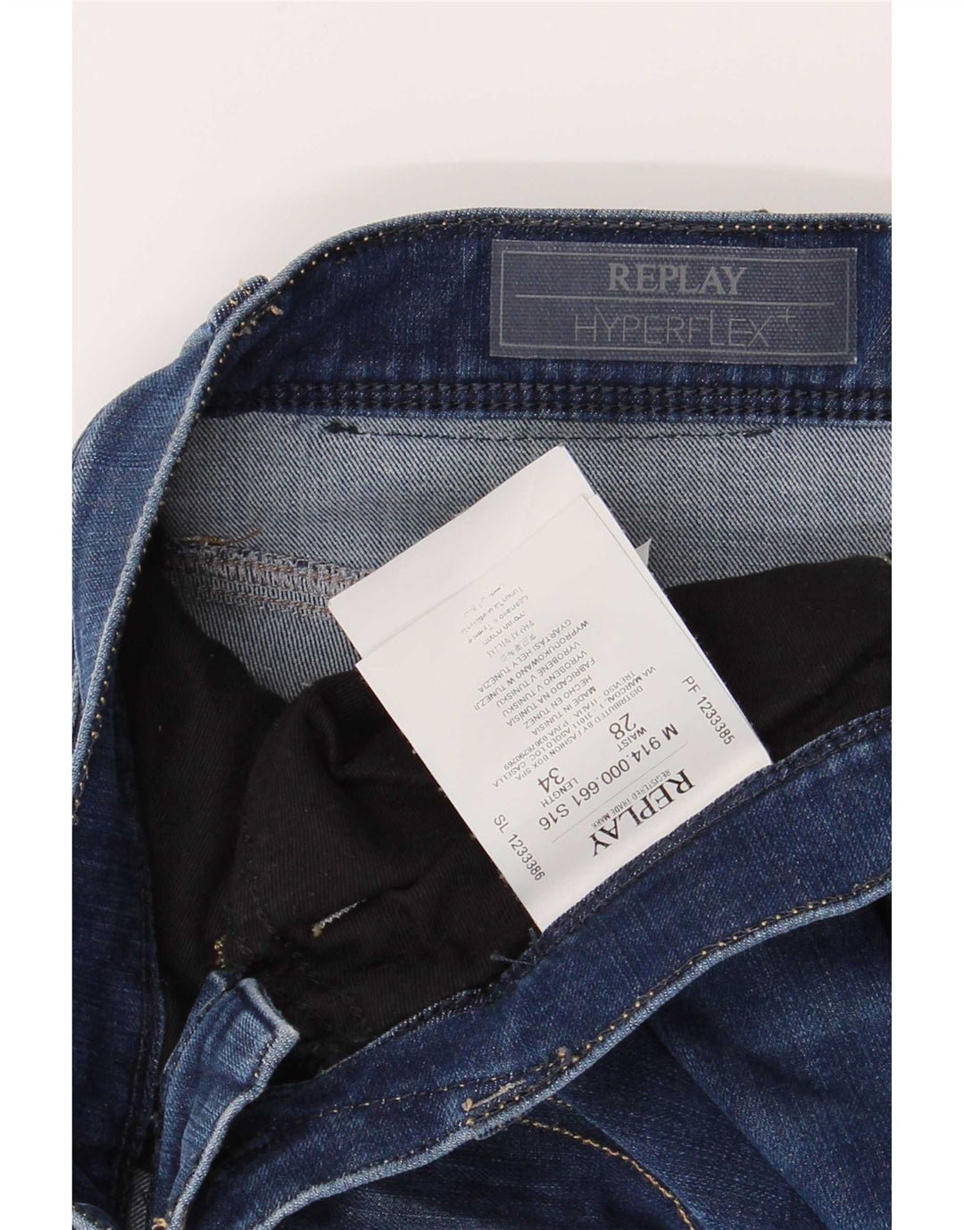 Replay Jean Slim Homme W28 L30 Bleu Coton
