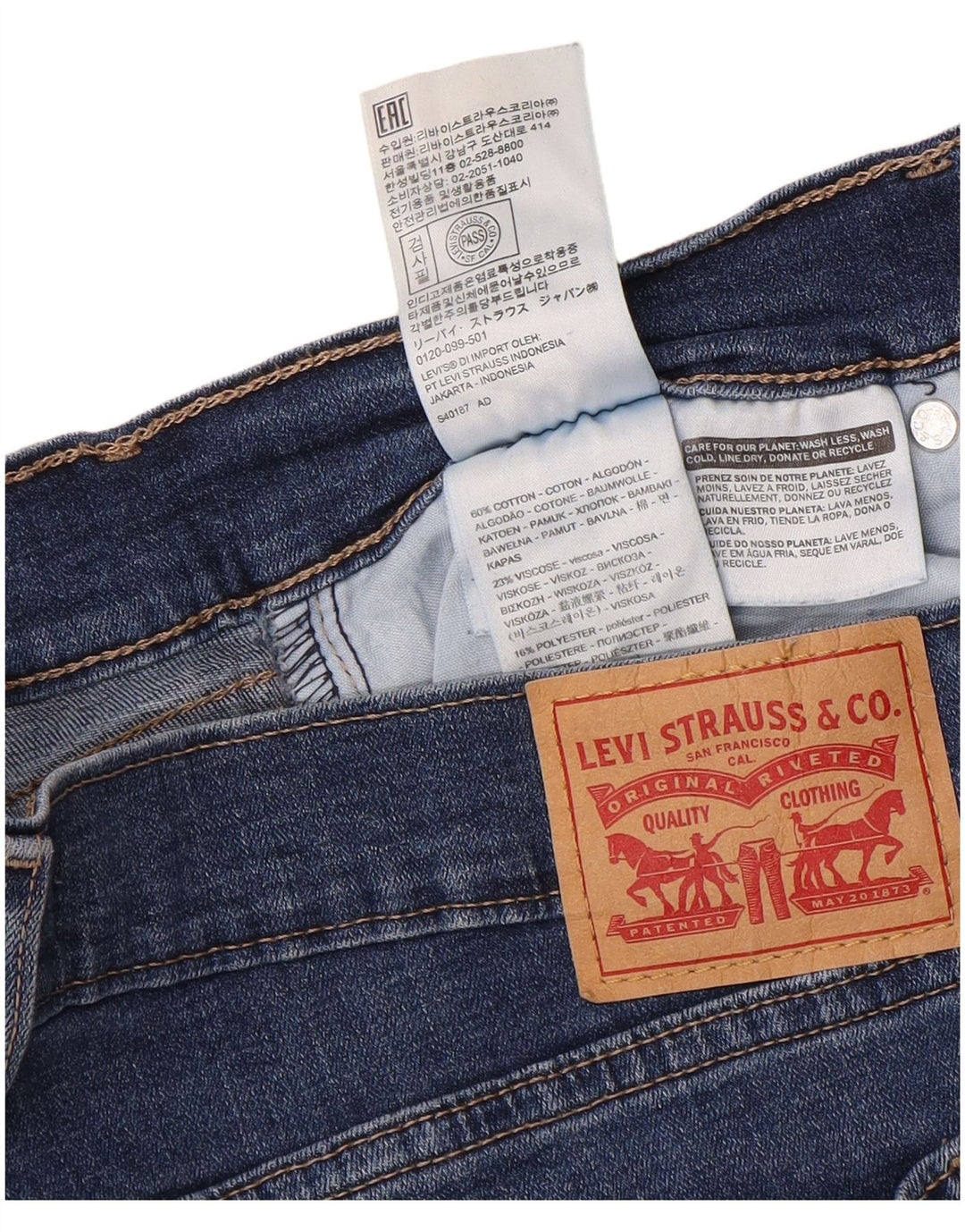 Levi's Jean Boyfriend Slim W31 L27 Femme Bleu Coton