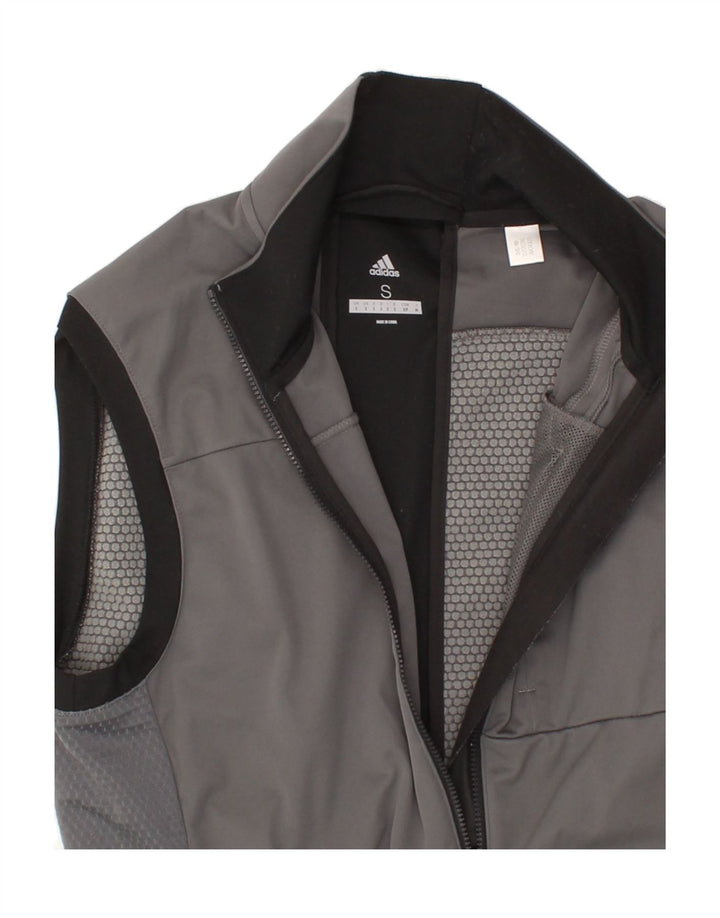 ADIDAS Womens Sleeveless Tracksuit Top Jacket UK 10 Small Grey Polyester Vintage Adidas and Second-Hand Adidas from Messina Hembry 