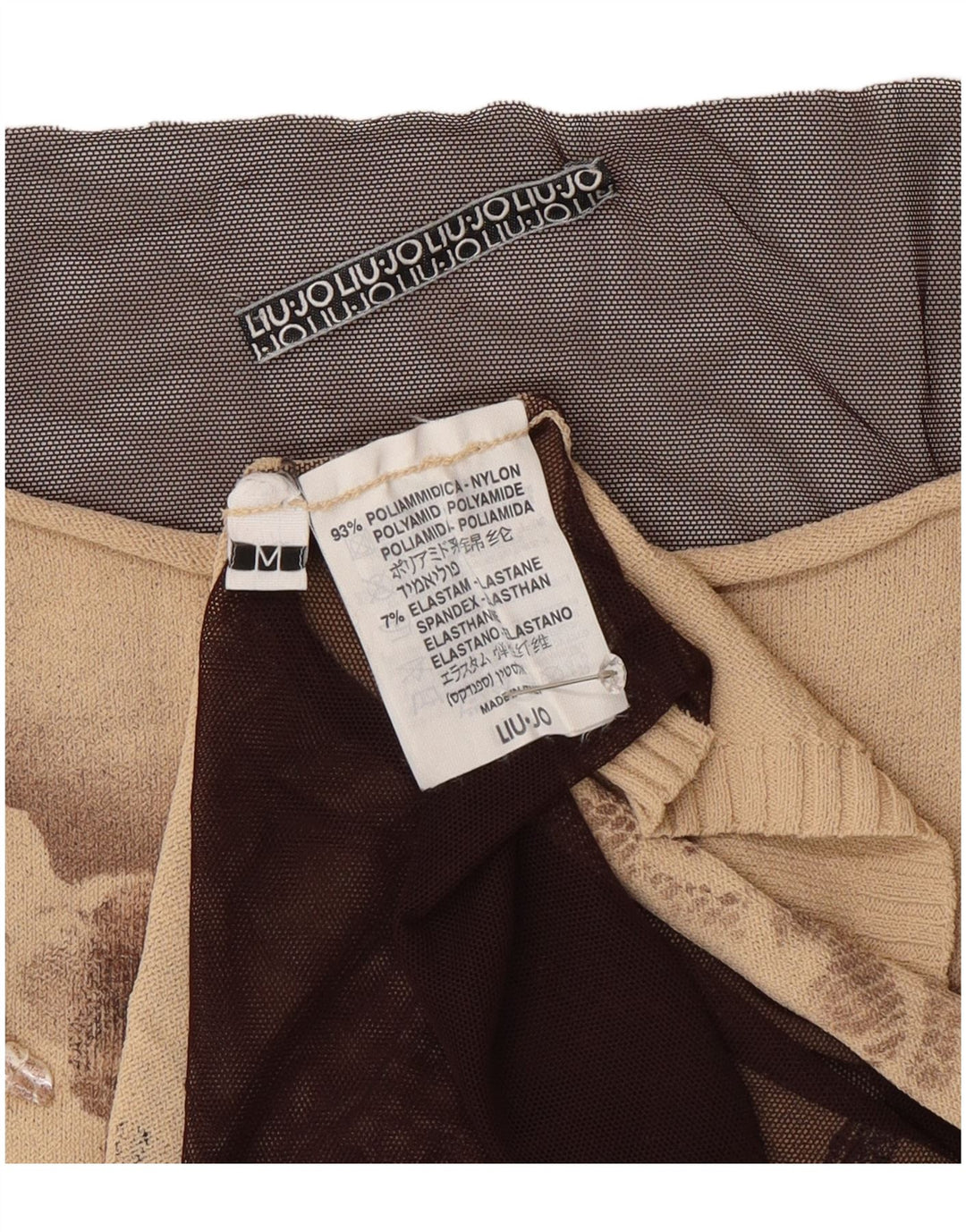 Liu Jo Chemisier transparent pour femme UK 42 Beige moyen Colourblock