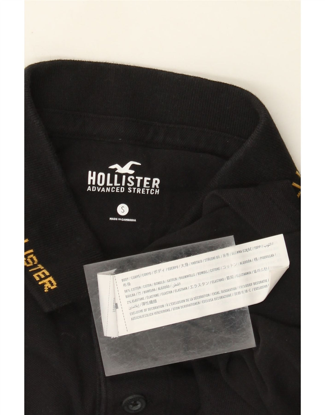 Hollister Polo Homme Petit Noir Coton