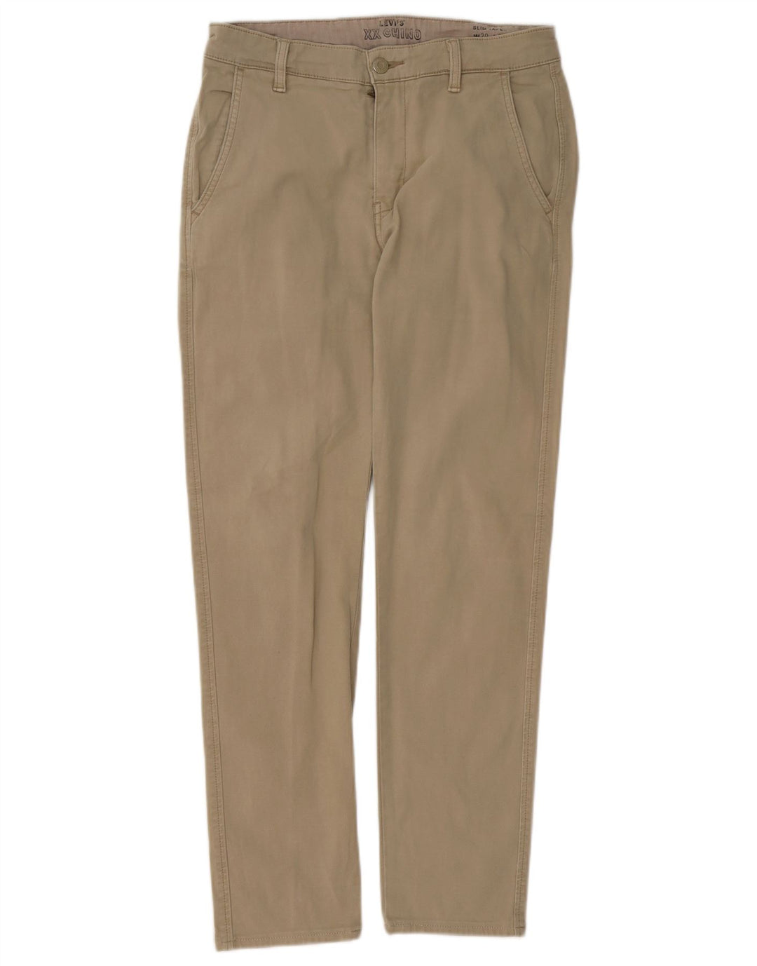 LEVI'S Pantalon Chino Slim Fuselé Homme W29 L28 Coton Beige