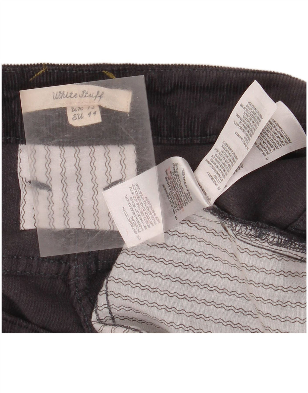 WHITE STUFF Pantalon droit en velours côtelé pour homme UK 16 Large W32 L32 Bleu marine