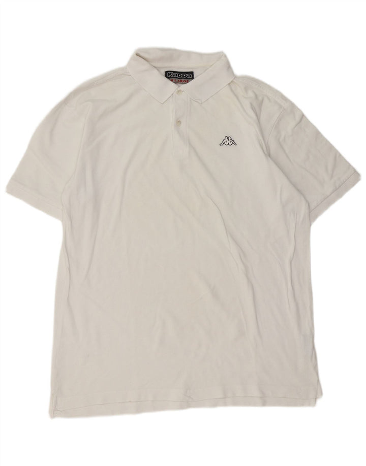 Kappa Polo Homme XL Blanc Coton
