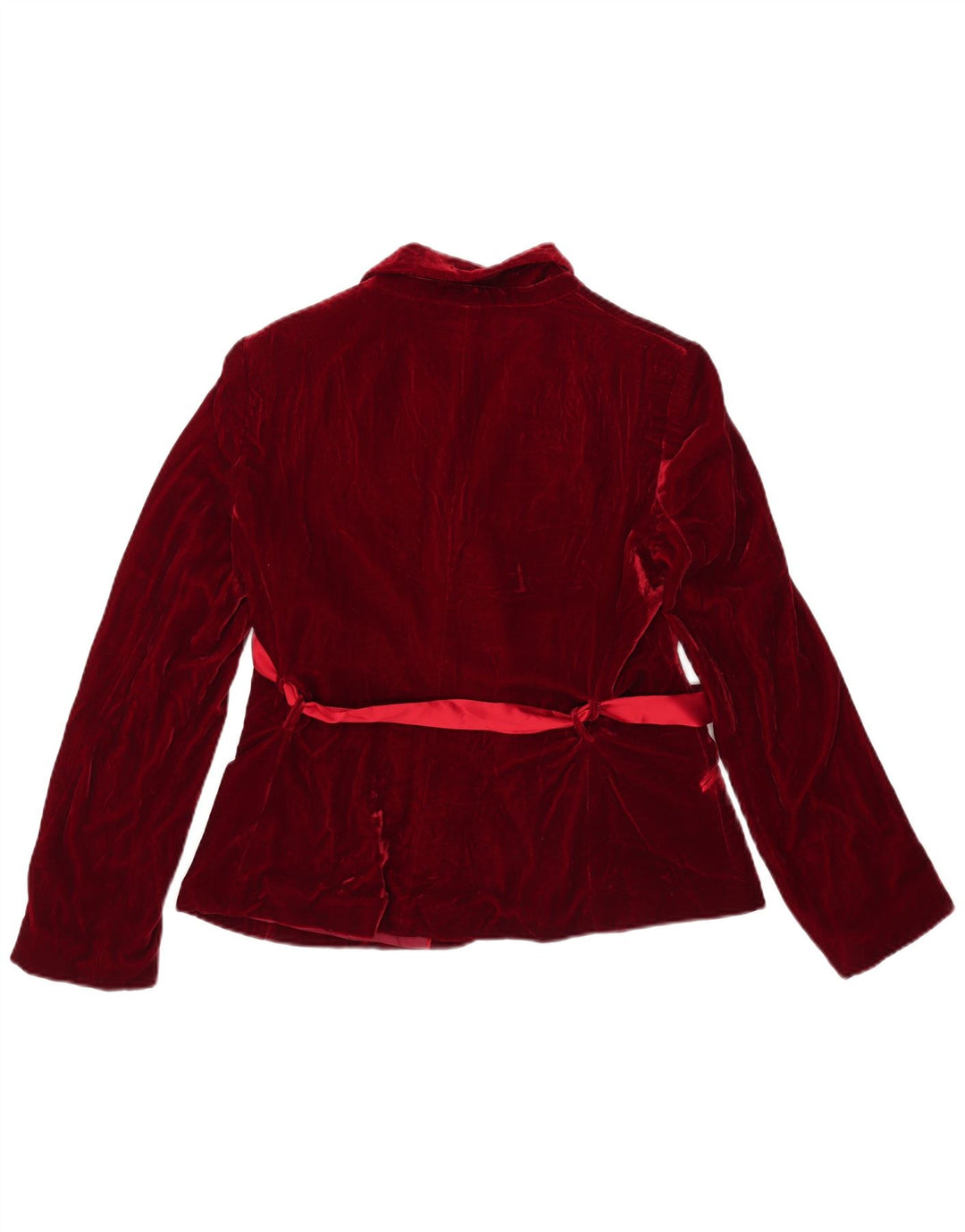Massimo Dutti Veste blazer en velours à 1 bouton pour femme EU 44 XL Viscose rouge