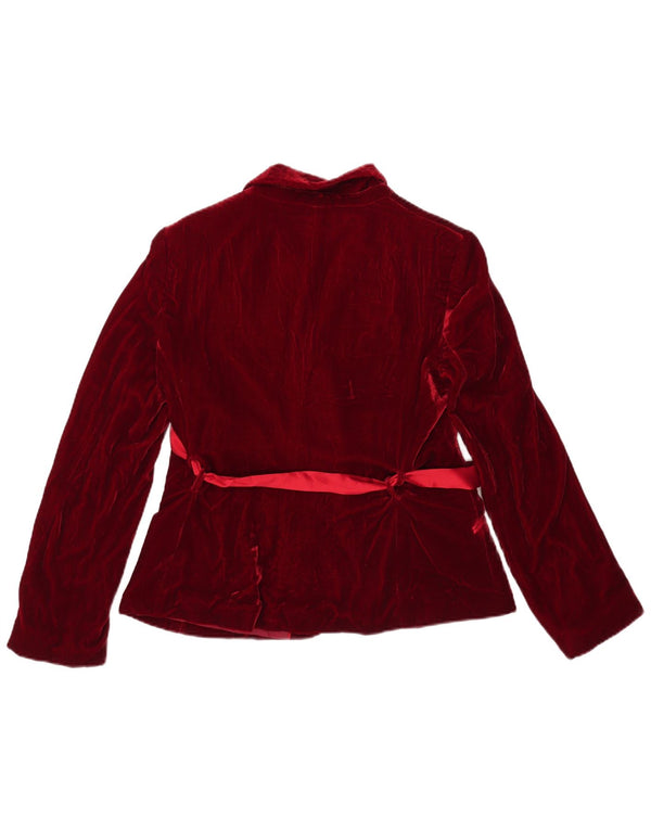 Massimo Dutti Veste blazer en velours à 1 bouton pour femme EU 44 XL Viscose rouge