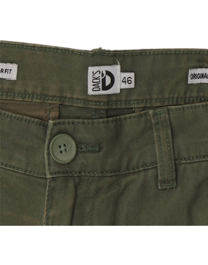 Dack's Short Chino Coupe Regular Homme IT 46 Small W30 Vert Coton