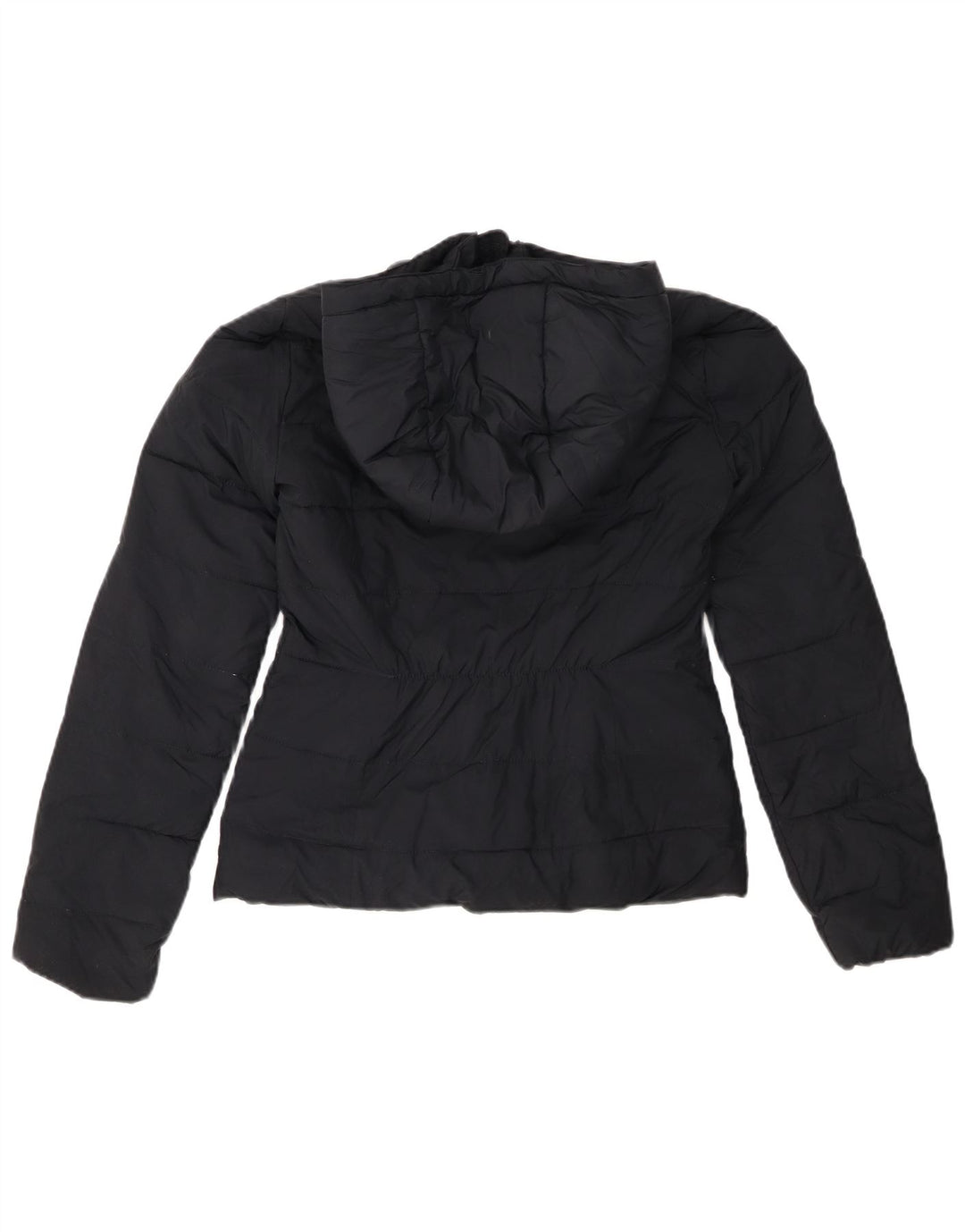 HOLLISTER Veste matelassée à capuche coupe ample pour femme UK 6 XS Noir Polyester