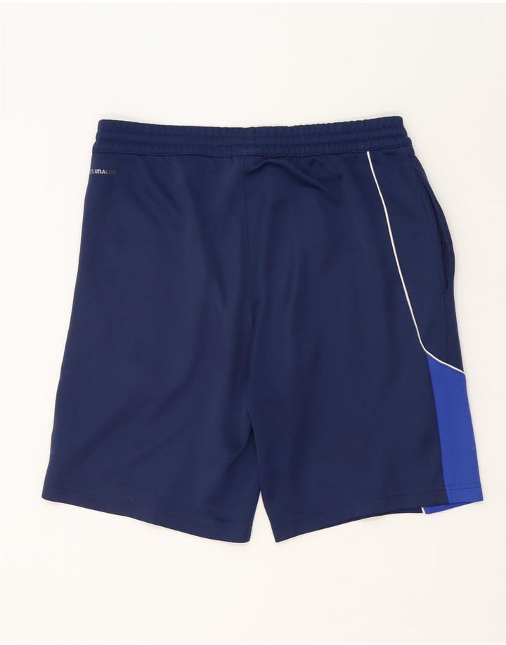 Adidas Short de sport Climalite pour homme, petit, bleu marine, polyester color block