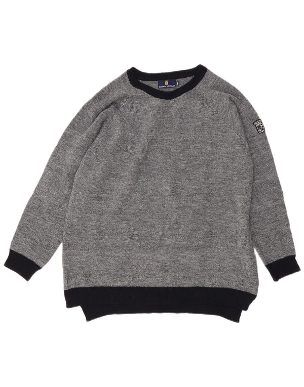 Marina Militare Pull col bateau pour femme UK 14 Gris moyen Acrylique