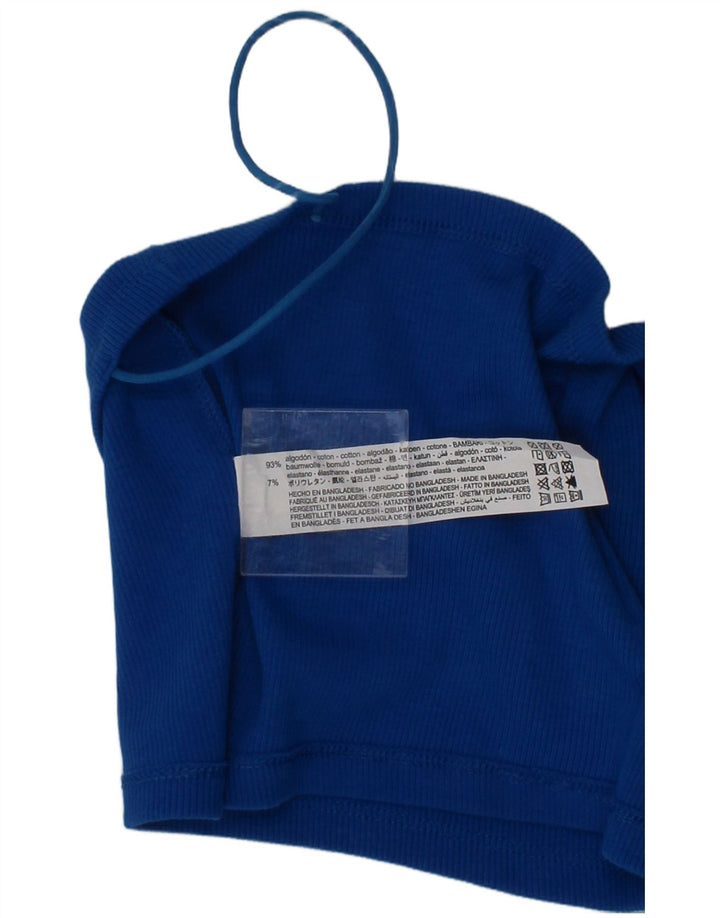 Zara Femme Bralette Cami Top Petit Bleu Coton