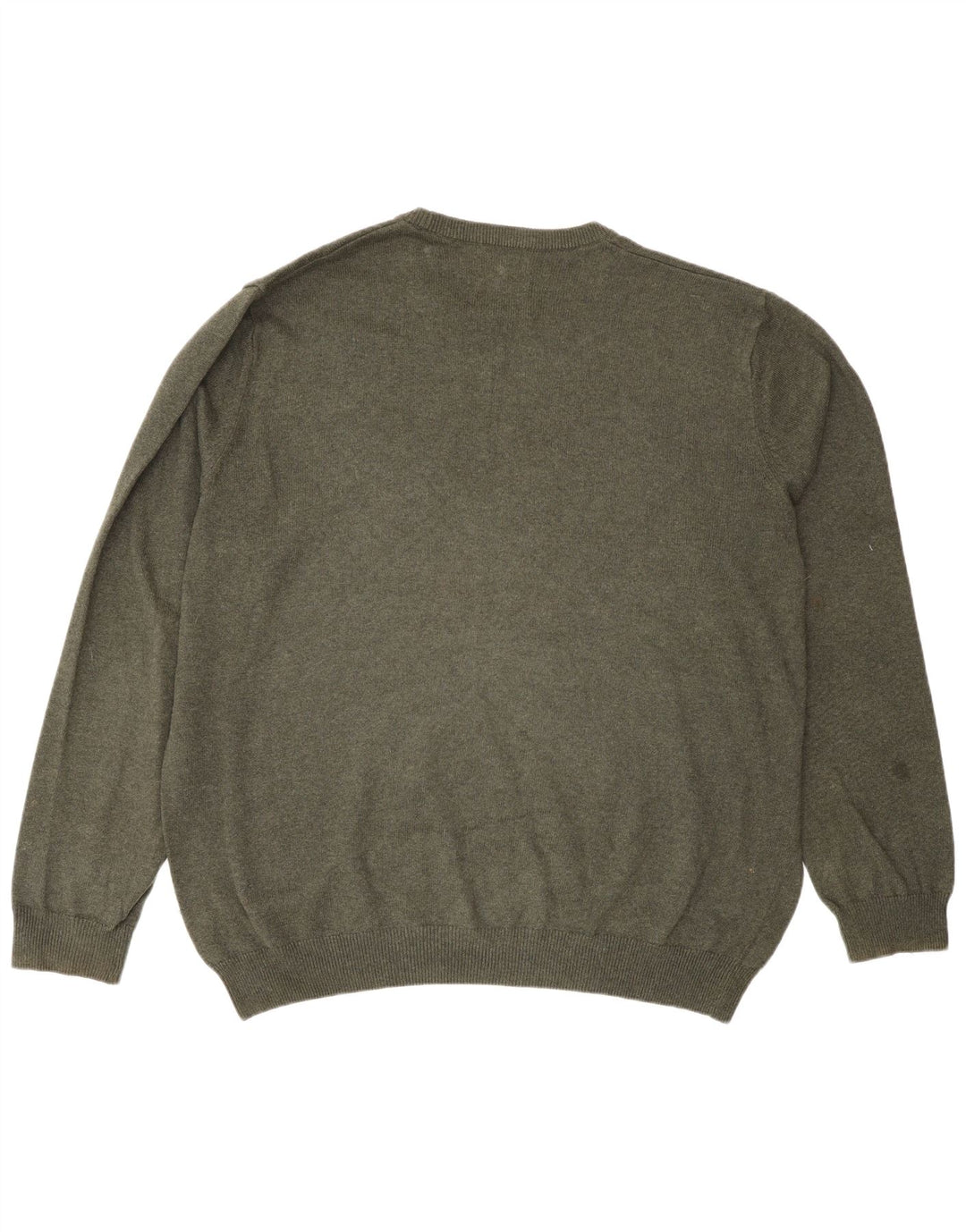 Marks & Spencer Pull col rond pour homme en coton vert 2XL